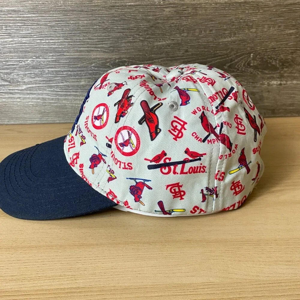 St Louis Cardinals Hat Cap Youth Strap Back Gray‎ Blue Baseball All Over Print